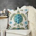 thumbnail image 2 of SHANXI with Pattern Throw Pillow Covers Wild Sea Animal Seamless Design Square Pillowcases for Sofa Car Bedroom Pillow case 24x24in, 2 of 5