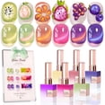 thumbnail image 1 of Set de esmaltes de uñas en gel Double Rhythm Fruit Cat Eye 15 ml x6, 1 of 9