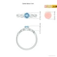 thumbnail image 4 of ANGARA Natural Solitaire Aquamarine Infinity Shank Ring in 14K White Gold for Women (Size-5mm) | March Birthstone, Birthday, Anniversary, Jewelry Gift for Women | Natural Aquamarine Ring, 4 of 8