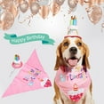 thumbnail image 5 of Reheyre 1 Set Pet Hat Neckerchief Letter Printing Eye-catching Pet Dogs Hat Bib Birthday Costume Pet Supplies, 5 of 8