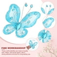 thumbnail image 3 of Uxcell 12Pcs Butterflies for Crafts 2.2" Organza Butterflies for DIY Craft Home Decor Light Blue, 3 of 6
