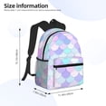 thumbnail image 4 of Vsdgher Rainbow Scales Print Unisex Large Capacity Bookbag Schoolbag Casual Daypack for High School/College/Teens/Travel/Work, 4 of 8