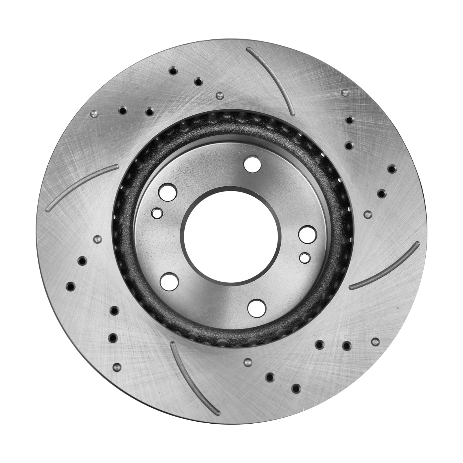 Aurogenix - Front Brake Kit for 2020-2022 Kia Soul (2.0L) Hyundai Venue 2020-2022 (1.6L) Drilled & Slotted Disc Brake Rotors and Ceramic Brakes Pads Replacement