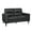 Black, variant on Lexicon Lewes Leather Match Loveseat in Black