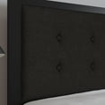 thumbnail image 5 of Merrick Lane Full Size Headboard Black Fabric Upholstered Button Tufted Headboard With Metal Frame and Adjustable Rail Slots, 5 of 13