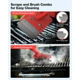 thumbnail image 4 of Grill Brush Bristle Free with Scraper and Replacement Heads, Grilling Grate Cleaning Tool, BBQ Cleaner Accessory Kit, Outdoor Cast Iron Barbecue Scrubber, 4 of 4