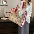 thumbnail image 2 of Sanrio Hello Kitty New Canvas Bag Women 2023 Trendy Shoulder Tote Bag Female Luxury Design Handbags Y2k Korean Cartoon Cute Bags, 2 of 9