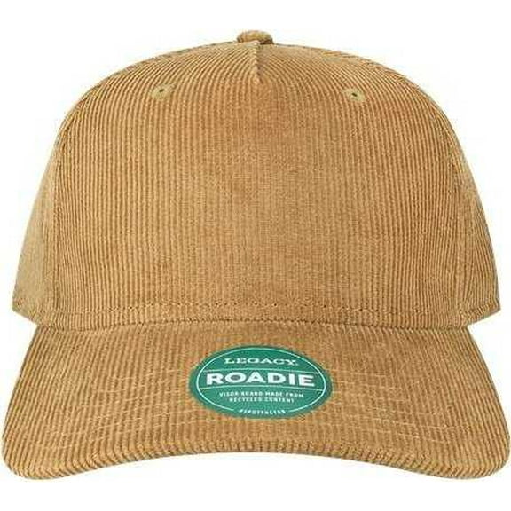 Legacy ROADIE Five-Panel Trucker Cap - Khaki Corduroy
