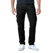 Matchstick Men's Cotton Drill Casual Utility Straight Fit Work Cargo Pants