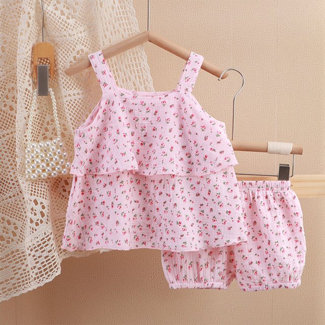 Shorts pour Filles, Robe à Manches Courtes, Mode Décontractée pour Filles Hauts à Manches Courtes Col Rond Boutons Ensembles de Shorts Unis
