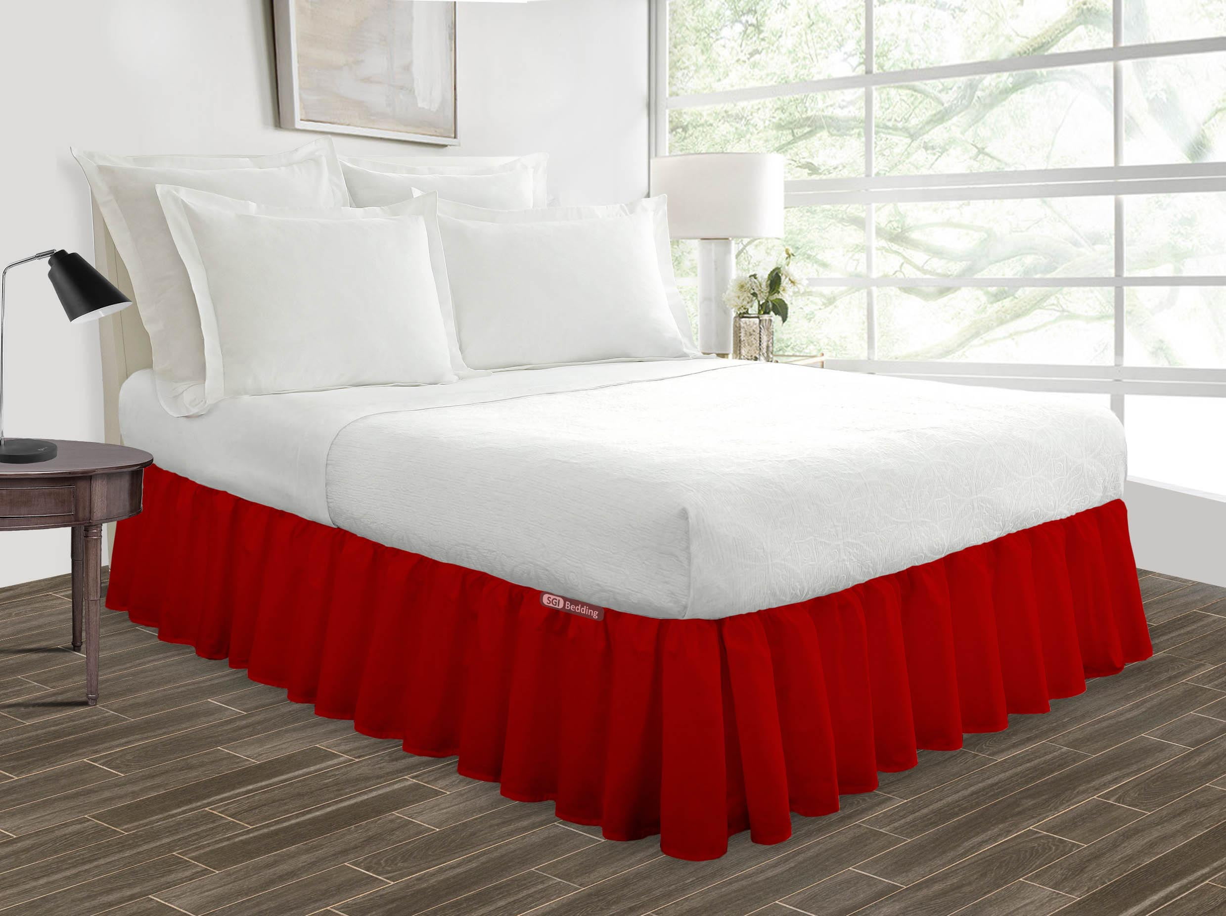 US Full XL Drop Length Split Corner Bed Skirt All Colors 1000 TC Egyptian Cotton 