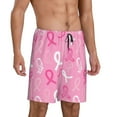 thumbnail image 2 of Bixox Men's Breast Cancer Awareness printed lightweight casual shorts, soft sleep shorts with pockets., 2 of 7