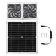 thumbnail image 2 of Ventilador solar de 25 W alta velocidad IPX65 resistente al agua bajo nivel de ruido mantiene segura la circulación del aire kit de ventilador dual con energía solar para ANGGREK Otros, 2 of 8