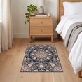 thumbnail image 3 of ODIKA 2'x3' Ultra-Soft Accent Mat, Scatter Vintage Pink Petal Toss Motif Featuring Decorative Entry None Washable, Bare feet friendly, Easy Care Indoor rug for Bedside, Footrest, 3 of 7