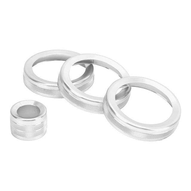 Air Conditioning Knob Trim, Aluminium Alloy Volume Adjuster Decor for 2012 2018, with Non Slip Texture Design