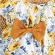 thumbnail image 5 of Gibobby Ropa Para Bebe Conjunto de ropa de monos de verano para recién nacidos con estampado Floral de manga corta para niñas pequeñas(Amarillo, 0-3 Meses), 5 of 5