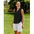 thumbnail image 3 of Pinspark Womens Golf Tank Top Sun Protection Zip-Up Tennis Shirt Quick Dry Sleeveless Workout Polo, 3 of 5
