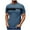 Blue（mens shirts）, variant on GuangCheng Mens Short Sleeve T-Shirts,Colorblock,Striped Tops with Chest Pocket,Regular Fit,Soft,Breathable,Comfortable,Casual Wear Shirts,Gray,Size 3XL