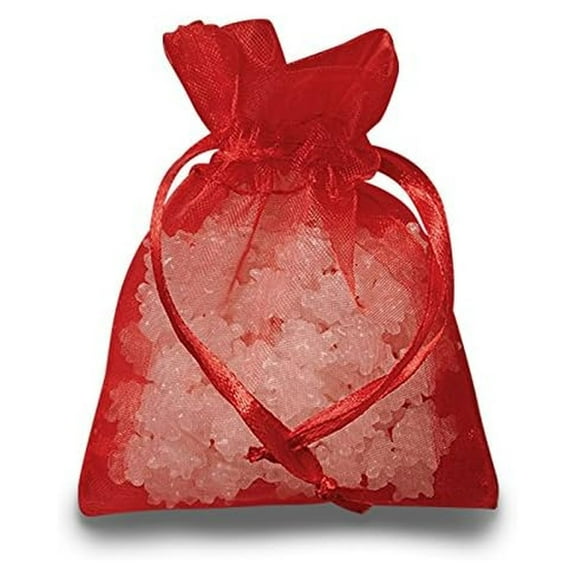 Red Organza Party Bags, 4" X 6", Pack of 30