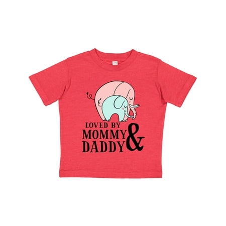 

Inktastic Loved by Mommy & Daddy Gift Toddler Boy or Toddler Girl T-Shirt