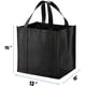 thumbnail image 2 of Juego de 10 bolsas reutilizables para la compra, resistentes, grandes, con base reforzada y asas superresistentes, color negro., 2 of 5