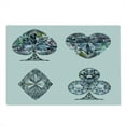 thumbnail image 2 of Diamond Cutting Board, Playing Cards Diamonds Hearts Clubs Spades Casino Theme Art Graphic Design, Decorative Tempered Glass Cutting and Serving Board, Large Size, Grey and White, by Ambesonne, 2 of 5