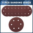 thumbnail image 4 of Discos de Lija Únicos Bargains 9" 6 Agujeros 400 Grano Reparación Automotriz Redondos de Papel de Lija de Gancho y Bucle Papel Blanco Rojo 30 Pcs, 4 of 7
