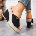 thumbnail image 5 of Wowcloth Peep Toe Wedge Sandals for Women – Comfortable Slip-On Platform Design for Summer Fashion and Outdoor Use, 5 of 9