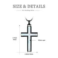 thumbnail image 7 of Coachuhhar Black Cross Necklace 925 Sterling Silver Opal Cross Pendant Necklace Religious Cross Jewelry Gift for Women Men, 7 of 7