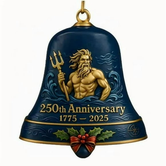 United States 250th Anniversary Ornament Metal Patriotic Keepsake Decor with Fade-Resistant Colors for Christmas Tree Display or Year-Round Holiday Decor