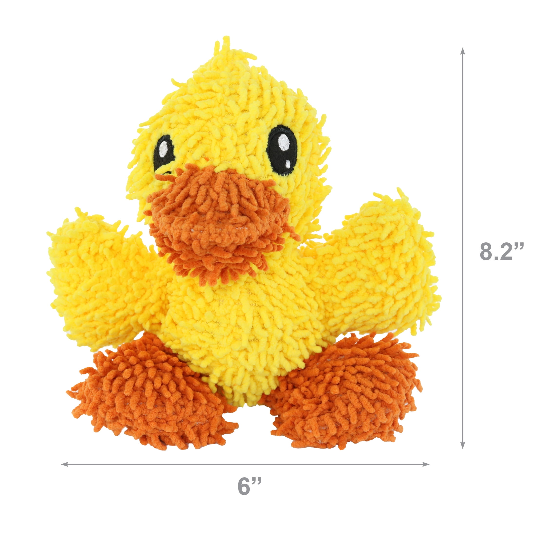 Mighty Jr Microfiber Ball Duck Durable Plush Squeaky Dog Toy