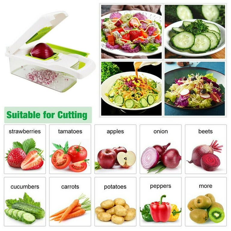 Multi-Function Vegetable Chopper Carrots Onion Potato Slicer Cutter  Adjustable Slicer For Kitchen Convenience Vegetable Tool