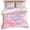 Pink, variant on 3 Piece Rainbow Color Duvet Cover Set Twin Size, Microfiber Comforter/Quilt Cover with Corner Ties and 2 Pillowcases, Fantasy Colorful Ombre Swirl All Season Soft Bedding with Zipper Closure