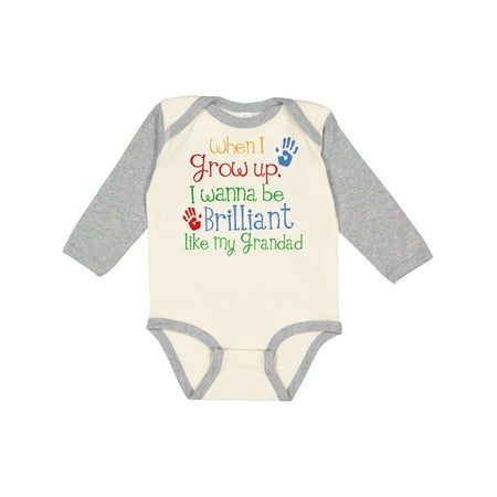 

Inktastic Brilliant Like My Grandad Gift Baby Boy or Baby Girl Long Sleeve Bodysuit