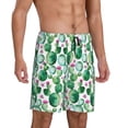 thumbnail image 2 of Kdxio Cactus Plants Print Mens Sleep Shorts Bottoms Soft Comfy Pajama Wear Pants with Drawstring Pockets, 2 of 7