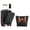 Black+Brown, variant on CQHXIAO Expandable Front Opening 20-Inch Carry-On Luggage Set with USB Port and Cup Holder Two-Piece ABS Suitcase, Ivory