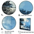thumbnail image 3 of Designart "Tropical Palms: Blue & Grey Collage III" Coastal Floater Framed Canvas Wall Art, 3 of 5
