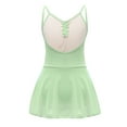 thumbnail image 2 of iEFiEL Girls Ballet Tutu Dress Ruched Neck Gymnastics Skirted Leotard Dancewear, 2 of 7