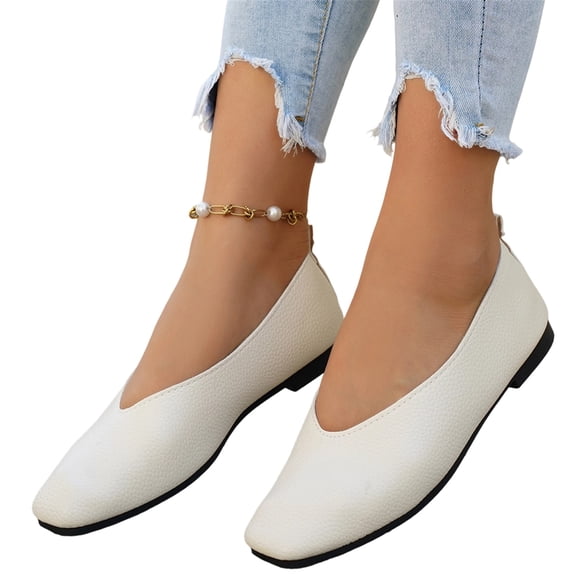 Norvail Flat Shoes for Women Slip On Comfortable Breathable Walking Ballerina Cute Ballet Flats Pumps Low Wedge Dolly Shoes One Step Easy Wear