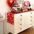 thumbnail image 4 of FYTPOV Flax Table Runner, Valentines Day Decorations, Hearts Printed Red Table Runner for Wedding Party, Christmas Runner for Table Home Decor, 13x47 inch, 4 of 5