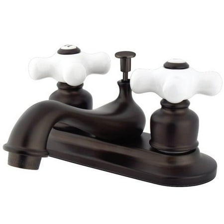 Bronze Ashfield Drain Assembly - Kingston Brass Restoration Centerset Bathroom Faucet with Drain Assembly