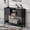 Black, variant on Entryway Table, Console Table with Motion Sensor Light, Sofa Table with 2 Drawers and Storage Shelf, Entryway Cabinet and Sideboard Cabinet for Hallway, Foyer, Living Room, White