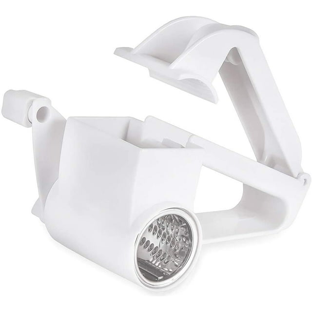 Ralladores de queso giratorios, cortador de queso manual de mano con tambor de acero inoxidable, herramienta de cocina con manivela manual para rallar queso duro, chocolate, nueces y más Namotu CQ695
