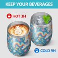 thumbnail image 4 of 12oz Stainless Steel Insulated Wine Tumbler with Lid and Straw – Double Wall Vacuum Mug for Hot & Cold Drinks, 304 Steel Interior, Sweat-Free Design, 4 of 5