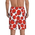 thumbnail image 3 of Kdxio Hand Drawn Tomatoes Print Mens Sleep Shorts Bottoms Soft Comfy Pajama Wear Pants with Drawstring Pockets, 3 of 7