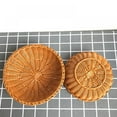 thumbnail image 5 of Wicker Woven Breads Baskets,Stackable Round Fruit Baskets Food Serving Holders Round Fruit Basket Bowls Serving Baskets for Vegetables,Home,Kitchen,Restaurant Outdoor,9.8x3.1inch, 5 of 5