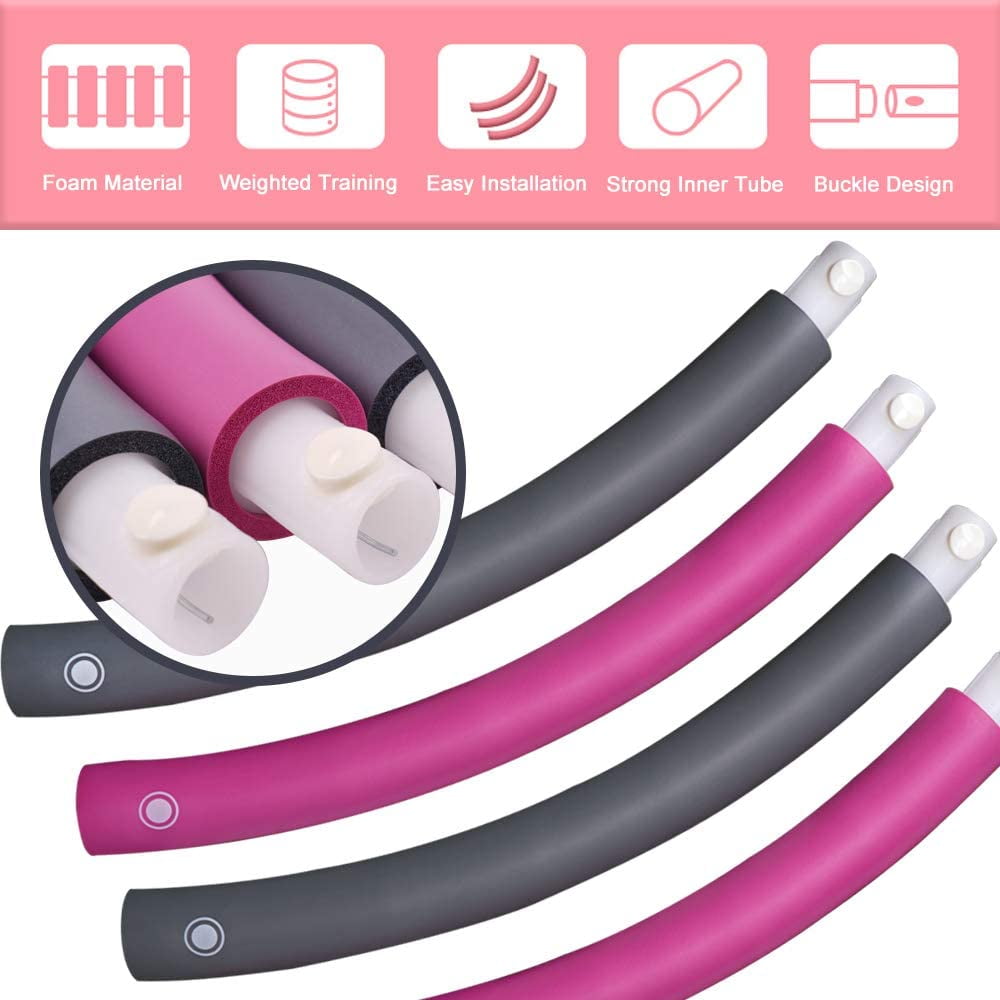 Weighted Hula Hoops for Adults Exercise Removable Multiple Assembly Design Professional Fitness Hula Hoop Brings Perfect Figure Walmart