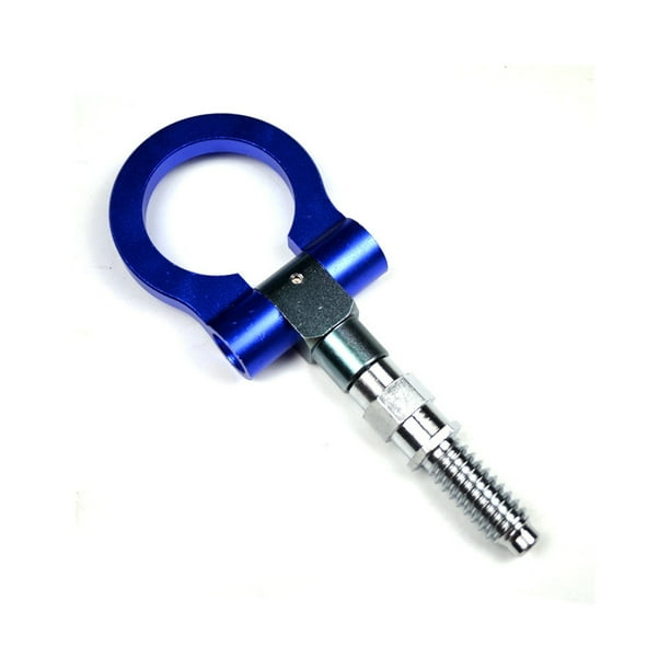 Speravity Gancho de remolque delantero de carreras de coches, anillo de remolque de aleación de aluminio para vehículos y camiones, accesorios de Herramientas de reparación de automóviles Azul Speravity VI017507-02B