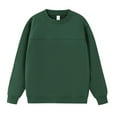thumbnail image 4 of uvwlwu Sweatshirts Heavyweight Crewneck Sweatshirt For Oversized Color No Hood Pullover With Contrast Panels Casual Streetwear Top Winter Clothes(Size:3XL), 4 of 4
