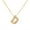 Gold Letter D, variant on Initial Bubble Necklaces for Women A-Z Letter Name Gold Plated Stainless Steel Chunky Pendant Personalized Statement Delicate Alphabet Charm Elegant Dainty Jewelry Silver Letter L